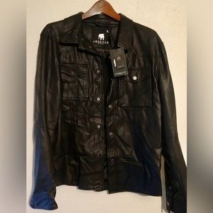 Super cool vegan leather jacket! New, never worn.